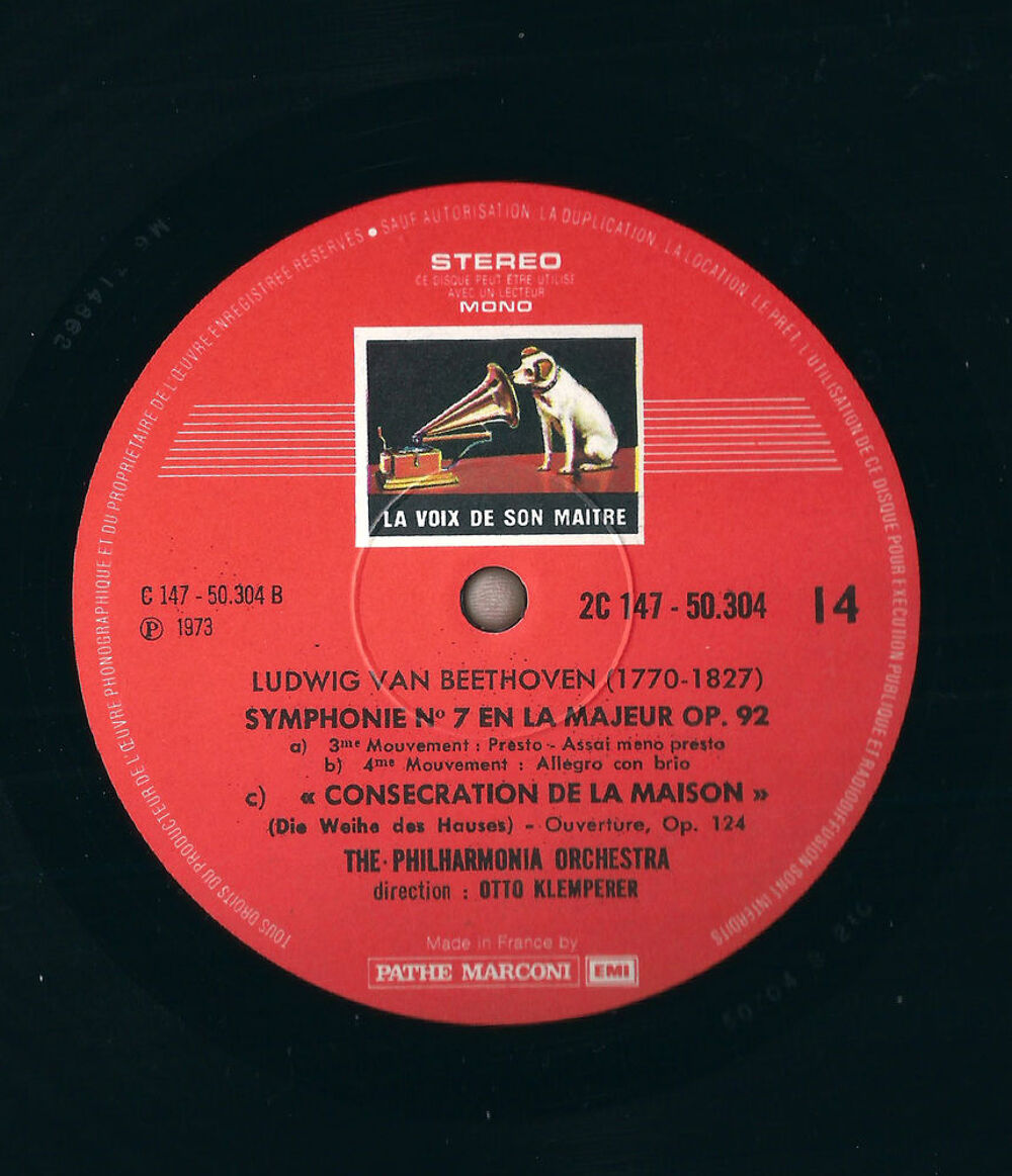 Beethoven : Symphonie n&deg;6 ?Pastorale? ? Otto Klemperer ? NM CD et vinyles