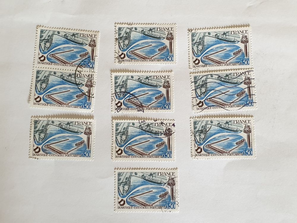 Timbre france Extensions portuaires Dunkerque 1977- lot 0.50 