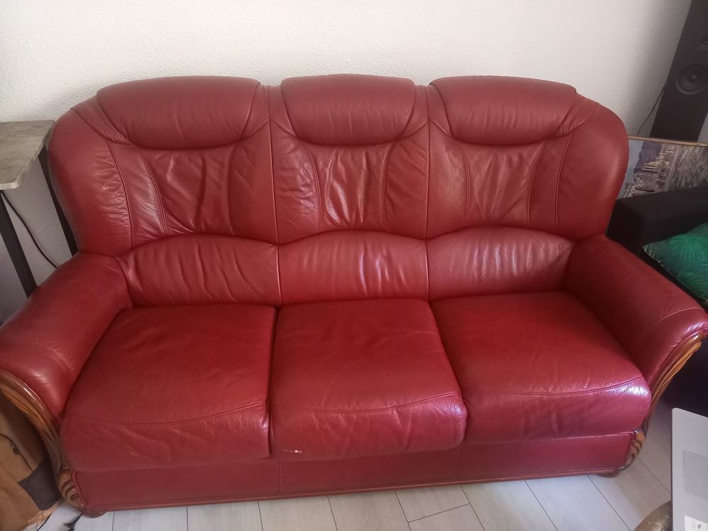 Fauteuil en cuir Fauteuil en cuir rouge Meubles