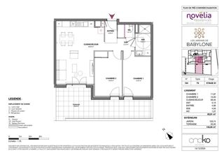  Appartement � vendre 3 pi�ces 64 m�