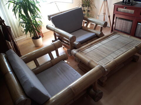 ensemble table et fauteuils bambou  190 Lunville (54)