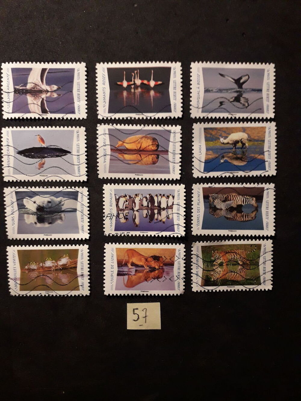 2 S&eacute;ries compl&egrave;tes de timbres 0,40 € la s&eacute;rie.53/57 