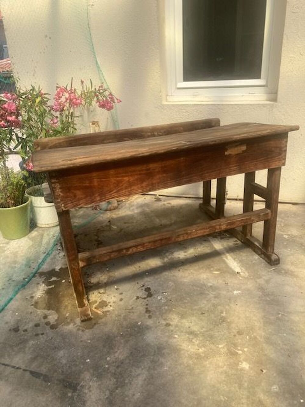 petit bureau &eacute;colier ch&ecirc;ne massif Mobilier enfants