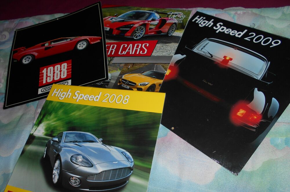 lot 4 calendriers (1988 Scandecor/High speed 2008 &amp; 2009... 