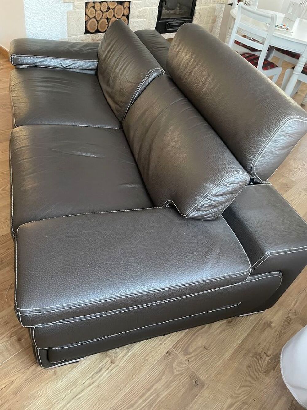 deux canap&eacute; cuir Meubles