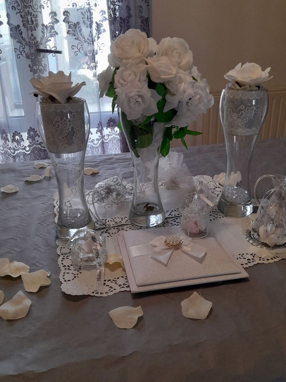 Vlot de 60 vases en verre transparent Décoration