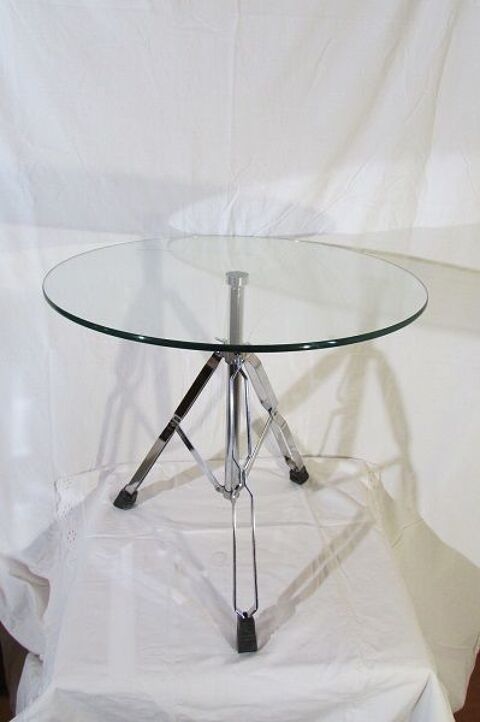 Jolie petite table design chrome et verre 230 Paris 15 (75)