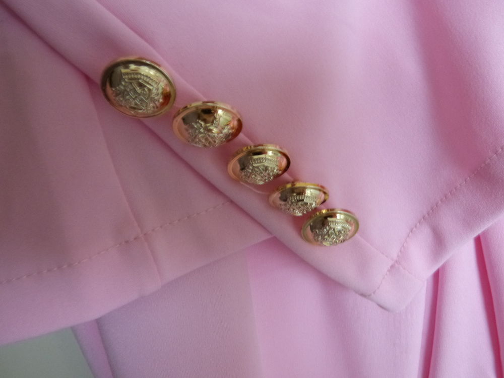 Tailleur pantalon rose Vtements