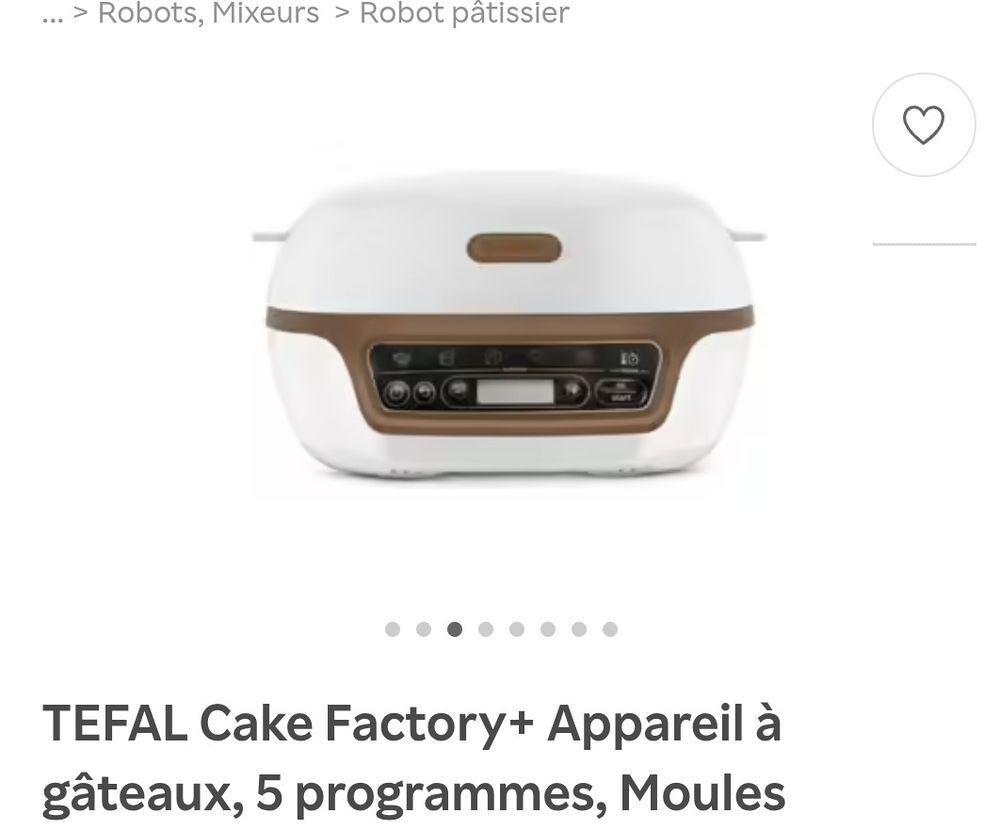 CAKE FACTORY TEFAL Electrom�nager