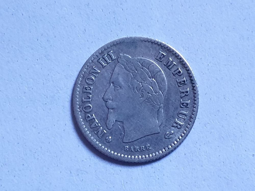 Pi&egrave;ce 20 centimes Napol&eacute;on III 1867BB 