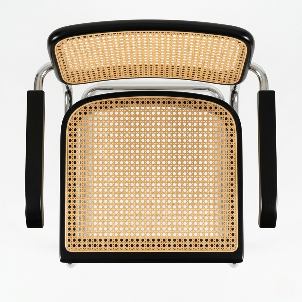 Fauteuil Cesca B64 noir Bauhaus Marcel Breuer, Italie Meubles