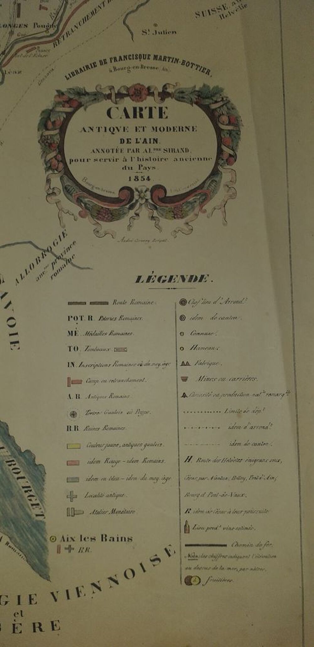 Carte de l'Ain Décoration