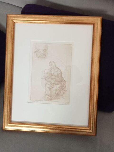 Tableau : Reproduction d'un dessin de Raphaël 35 Mouxy (73)