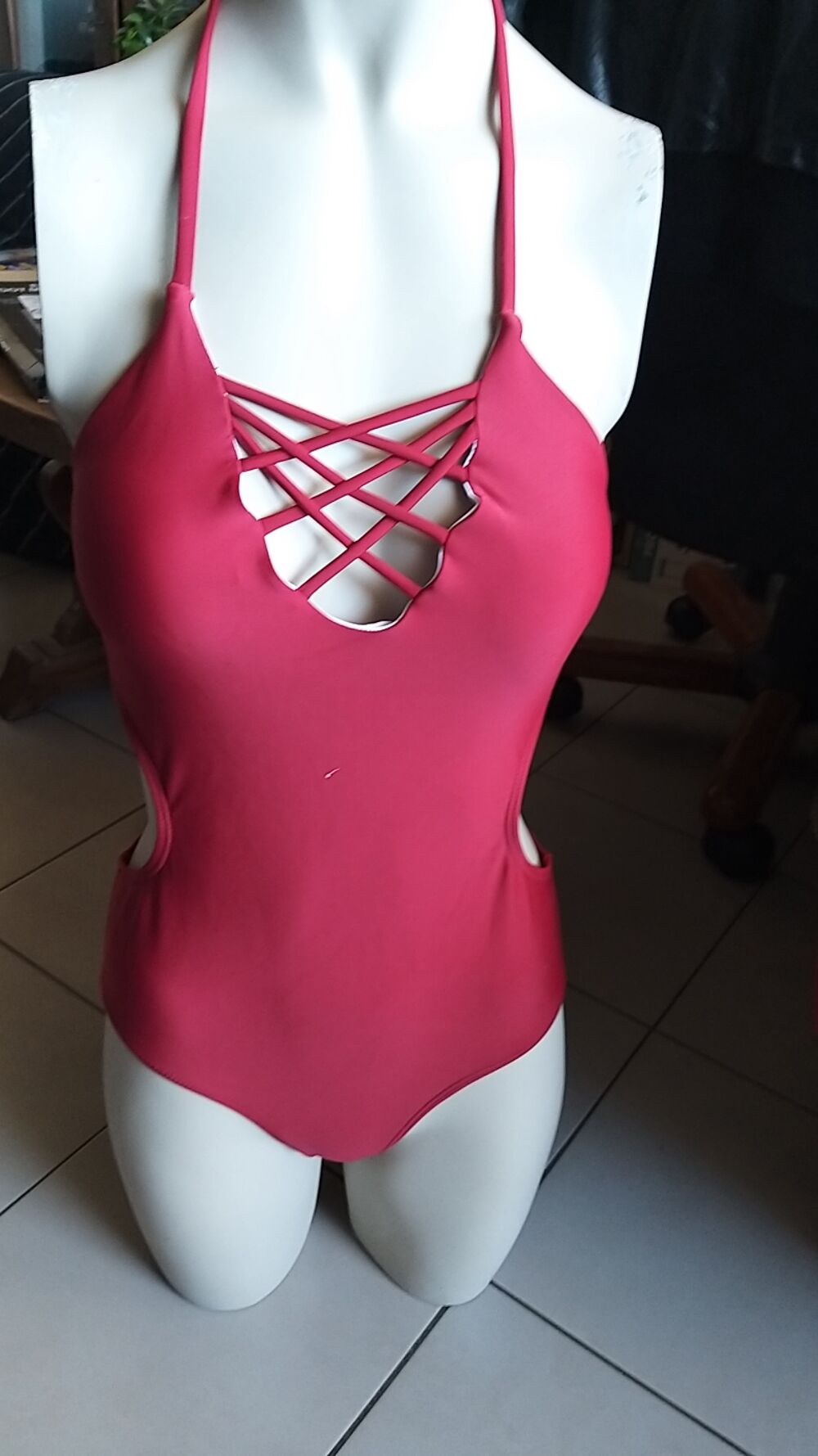 maillot une pi&egrave;ce Bordeaux Vtements