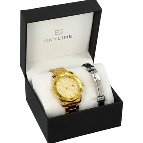 coffret + montre + bracelet acier dor Skyline 29 Lezoux (63)
