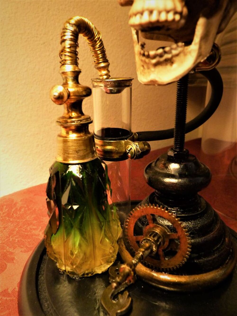 Globe de Curiosit&eacute; "SKULL OF VANITY XIX" Steampunk Décoration