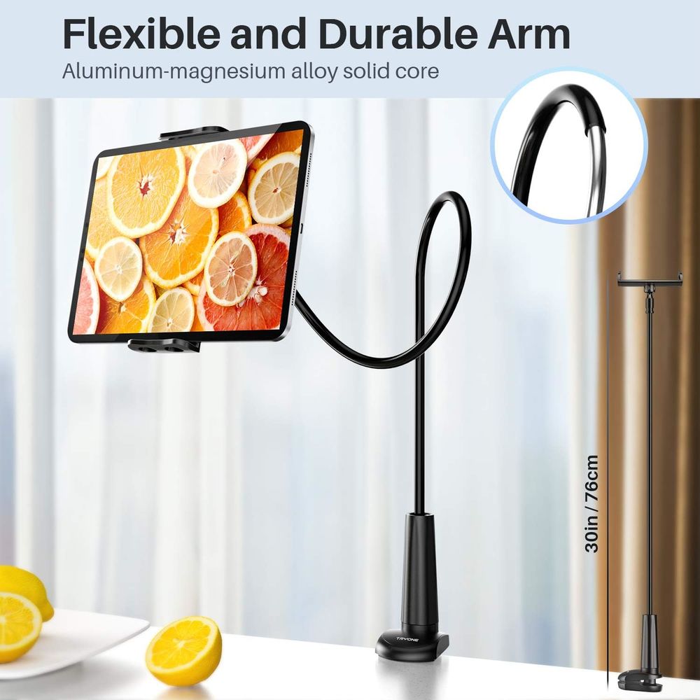 Support Tablette avec col de Cygne R&eacute;glable - 76 cm de Long Téléphones et tablettes