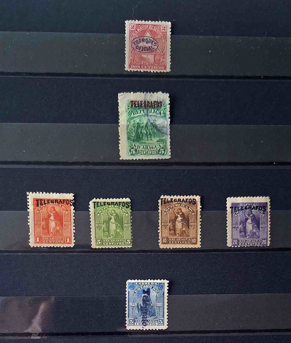 S&eacute;rie de timbres de collection du Nicaraga (bis) 