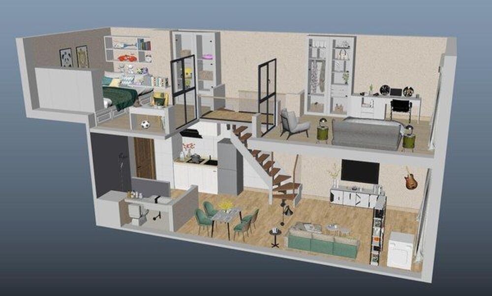 Vente Appartement Buttes Chaumont dernier étage 3/4 pièces duplex Paris 19