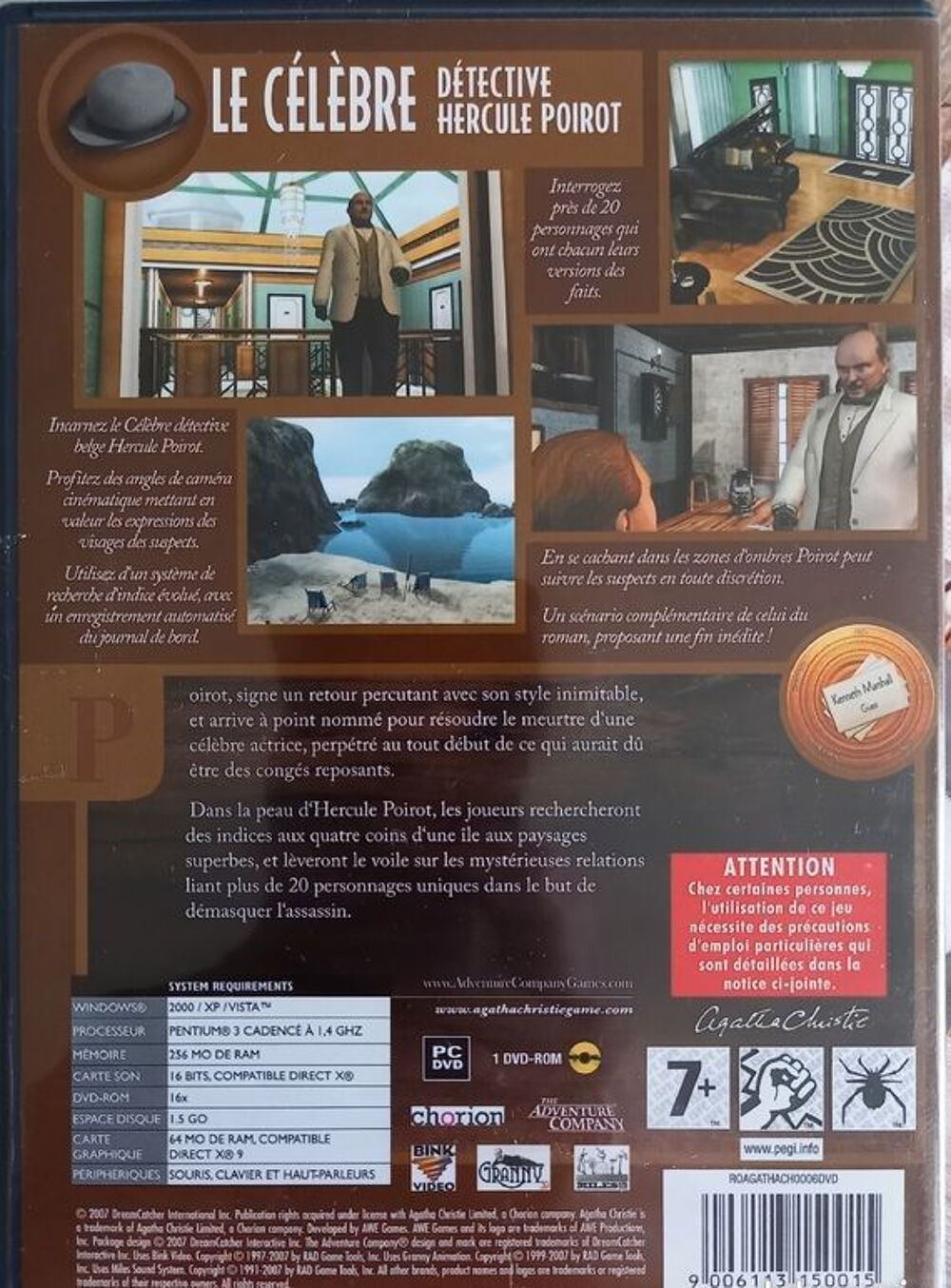 Jeux PC DVD-rom Meurtre au soleil, Agatha CHRISTIE Consoles et jeux vidos