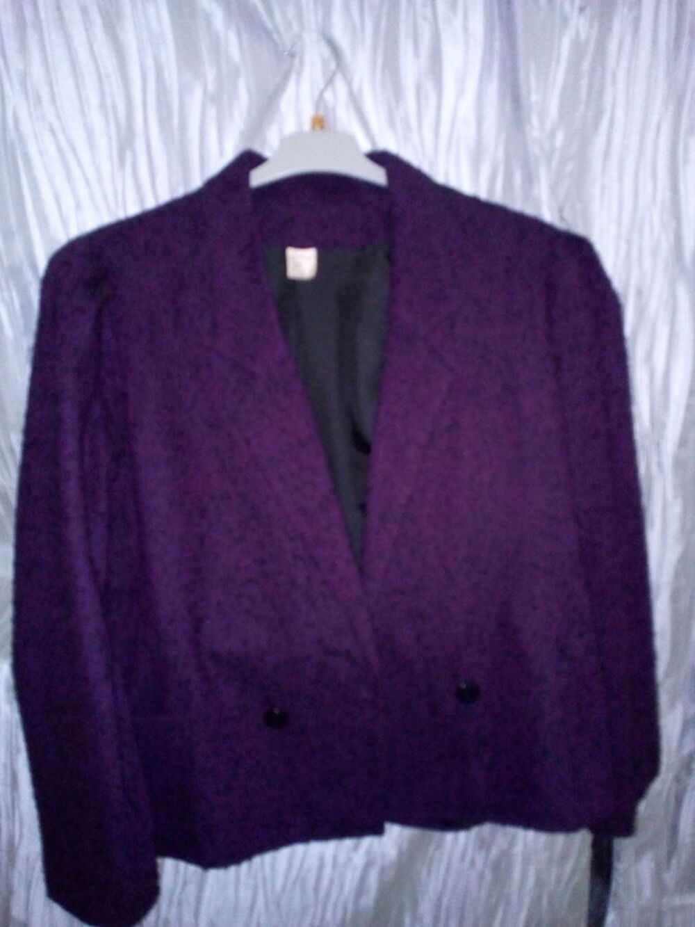 Veste velours bordeaux &agrave; petits pois noirs de taille 40 Vêtements