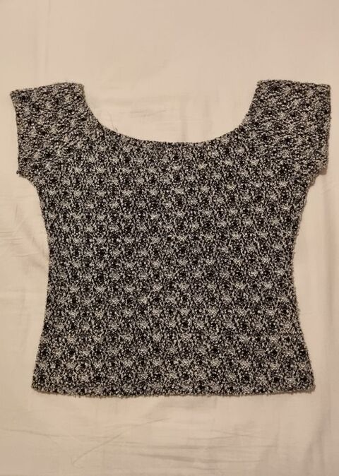 Haut noir et blanc ? manches courtes ? Fabriqu� en France 5 Aix-les-Bains (73)