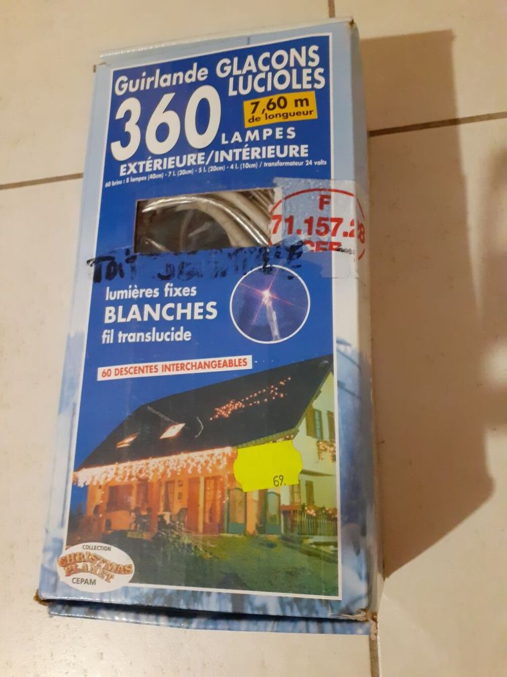 2 lots Guirlandes Gla&ccedil;ons-Lucioles 360 lampes chacune. Décoration