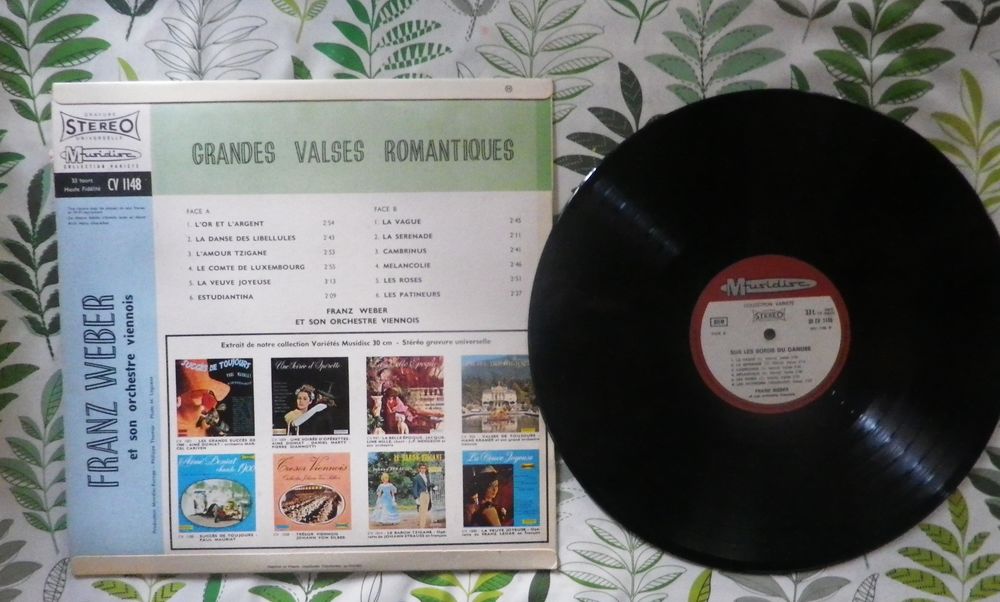 GRANDES VALSES ROMANTIQUES Franz Weber Vynil 33T Audio et hifi