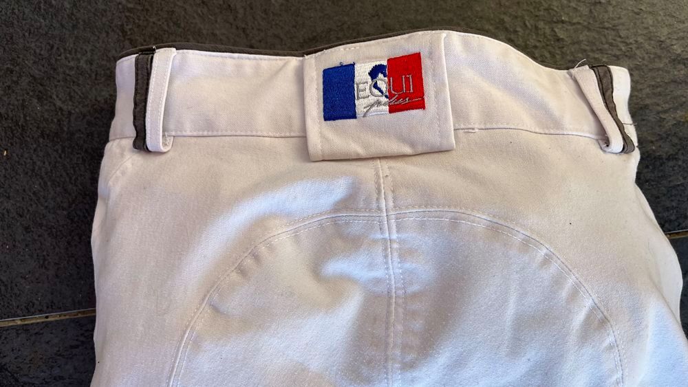 Pantalon d'&eacute;quitation blanc Equiplus Sports