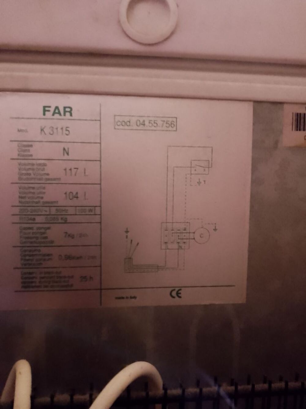 cong&eacute;lateur Electroménager