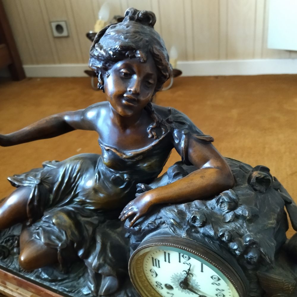 Garniture de chemin&eacute;e compl&egrave;te L&amp;F Moreau XIX&egrave;me D�coration