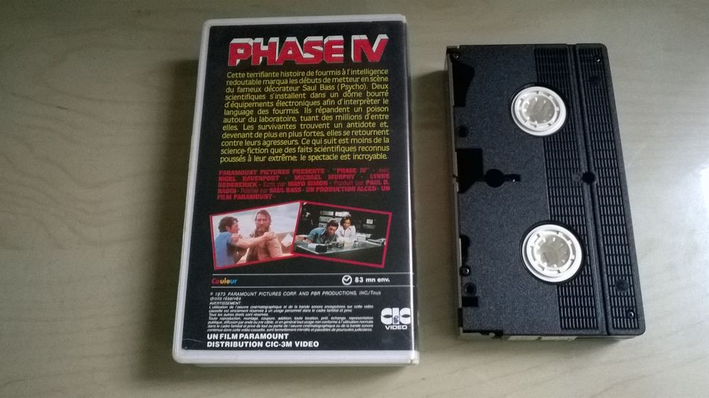 Phase 4 (Saul Bass, 1974) (vhs) (1&egrave;re &eacute;dition CIC 1986) Photos/Video/TV