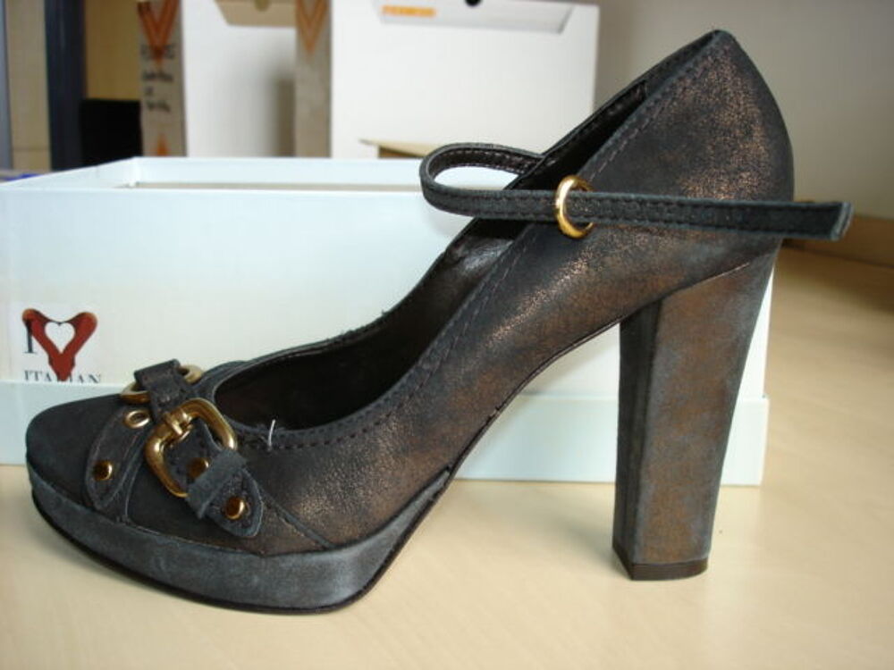 100% neuf- chaussures cuir femme marron taille 39 bata Chaussures