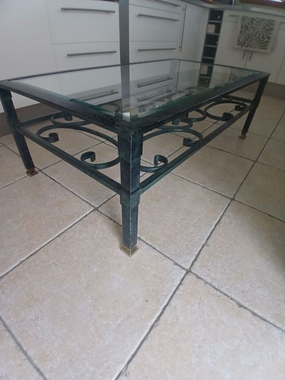TABLE BASSE METAL ET VERRE Meubles