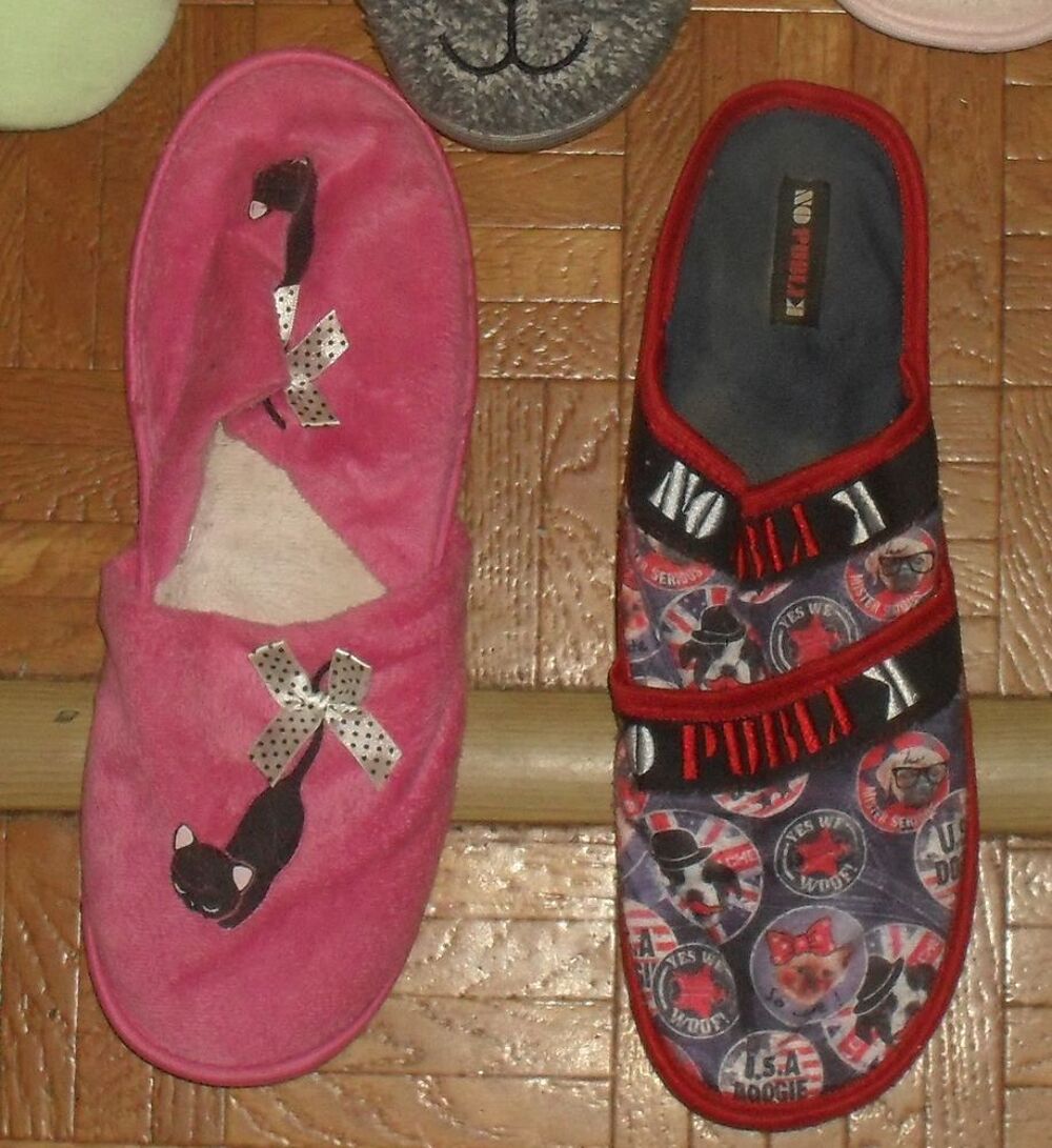 Lot de 5 paires de Chaussons Femmes 40/41 Chaussures