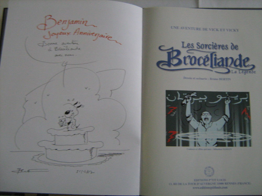  BD VICK ET VICKY DEDICACEE LES SORCIERES DE BROCELIANDE Livres et BD