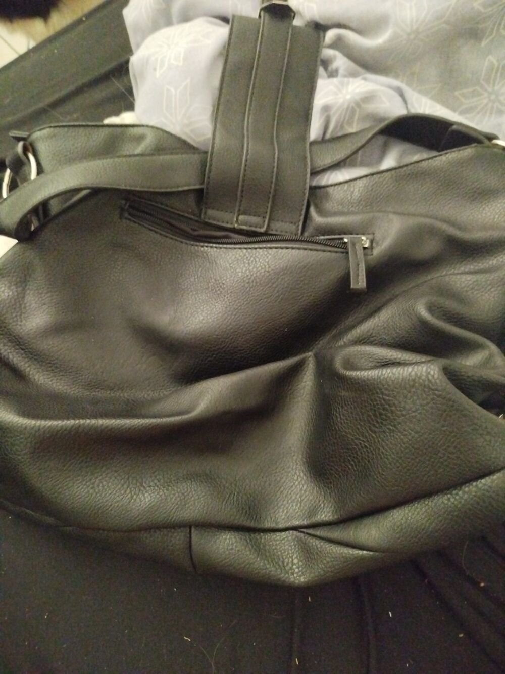 Sac &agrave; main en cuir noir Maroquinerie