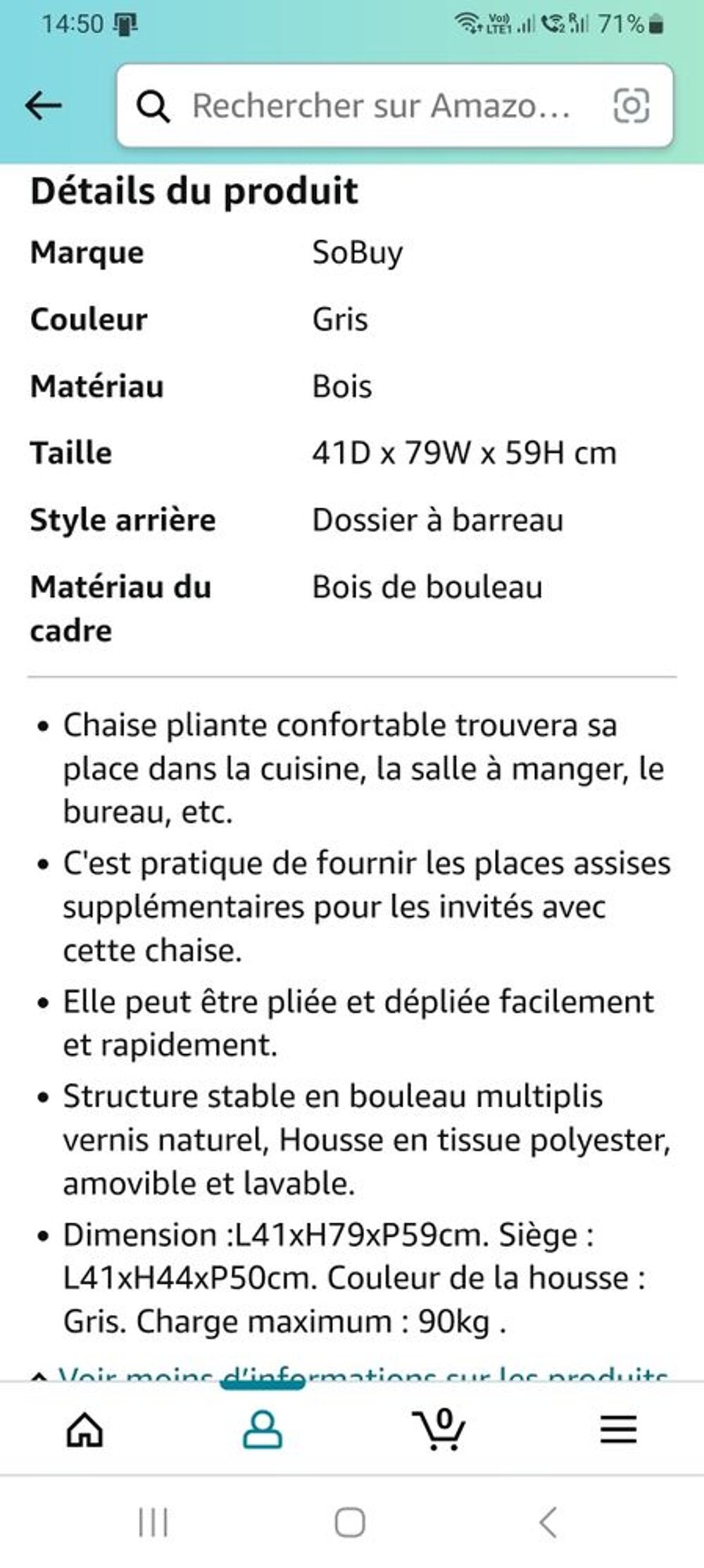 chaises pliantes bois tissus beige haute qualit&eacute; Meubles
