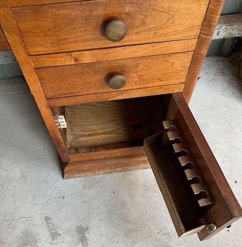 Bureau et 4 fauteuils bridge ann&eacute;es 50. Fauteils garnissage Meubles