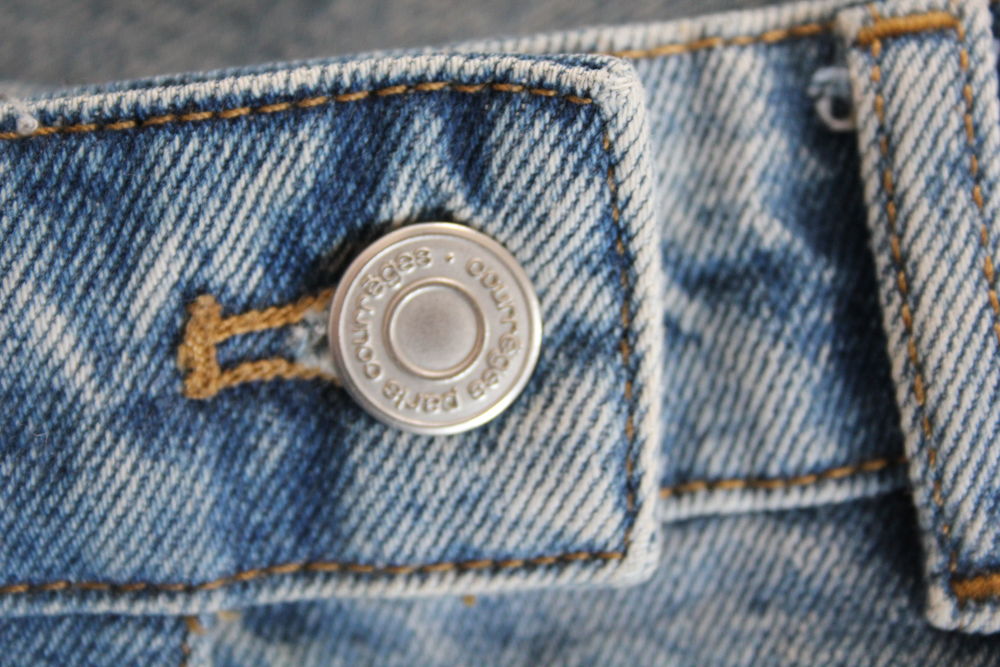 Jean &Eacute;vas&eacute; - Baggy Denim Dirty Blue COURREGES T.27 Vêtements