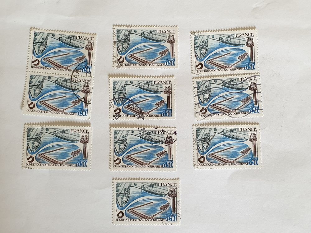 Timbre france Extensions portuaires Dunkerque 1977- lot 0.50 