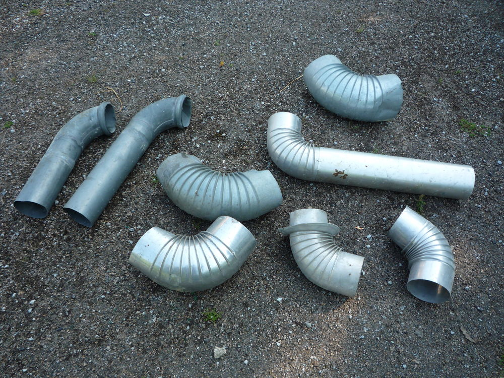 Tuyau po&ecirc;le/Descente cheneau zinc Bricolage