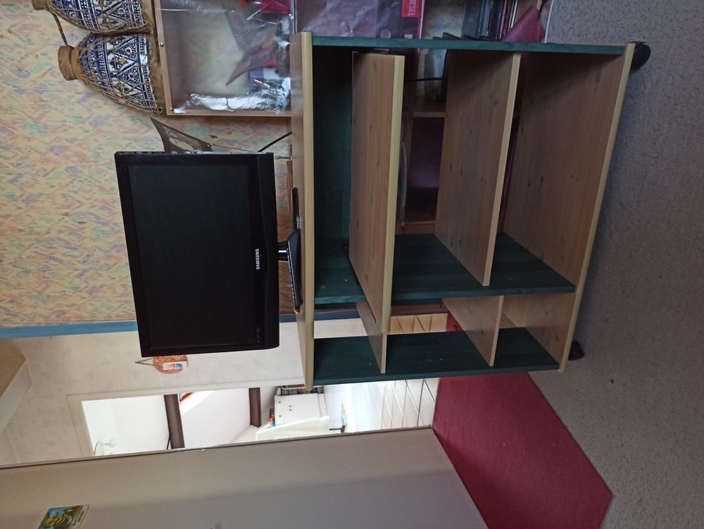 meuble hifi ou t&eacute;l&eacute; ou petite biblioth&egrave;que, Bois bicolore Meubles