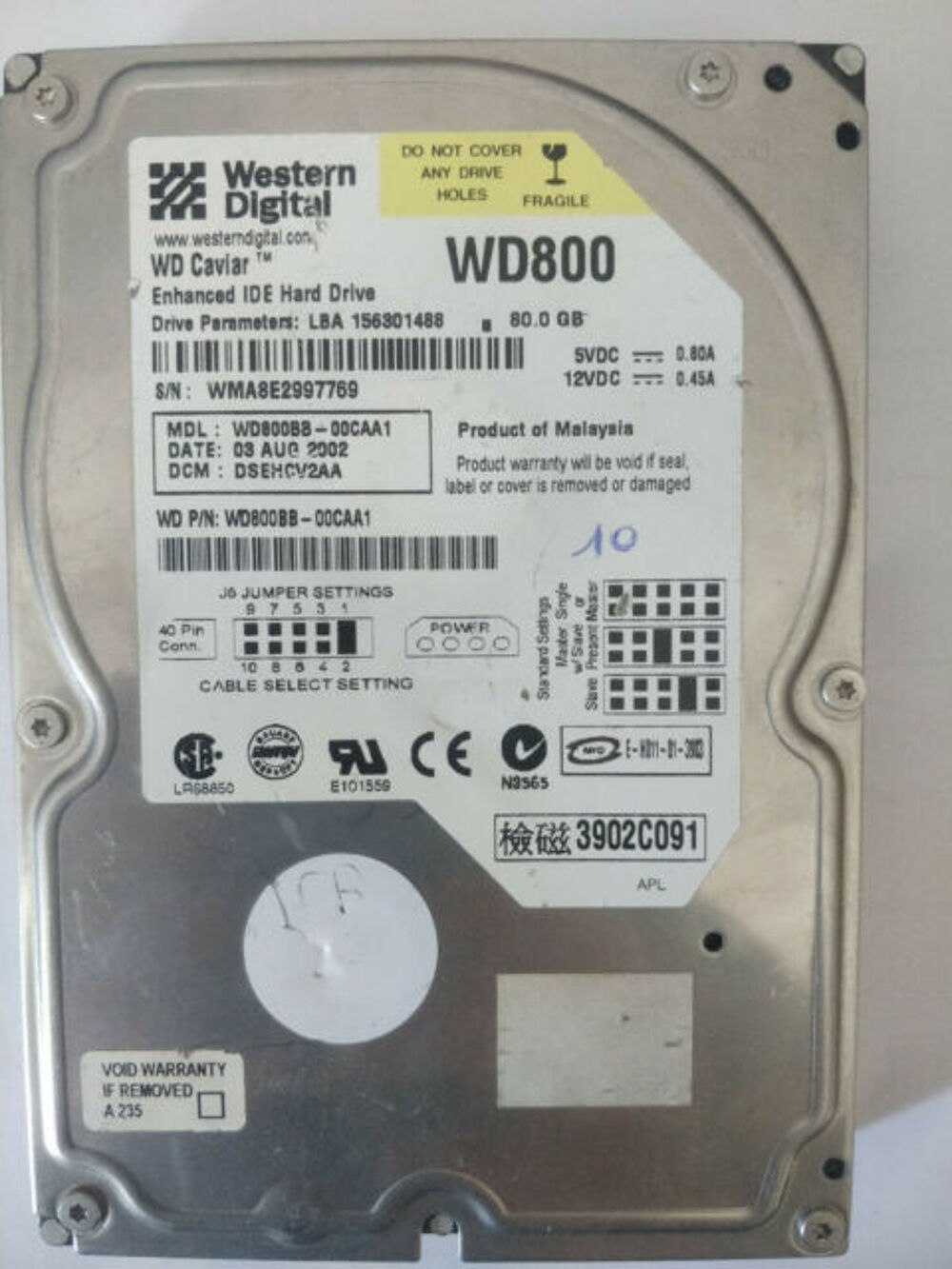 DISQUE DUR WD800 Matériel informatique