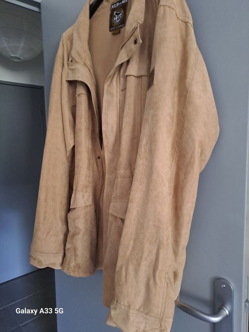Veste fine, beige, Marque Atlas For Men, manches longues. Vêtements