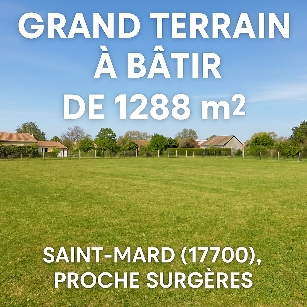Vente Terrain Terrain à bâtir à Saint-Mard (17700) Saint-mard