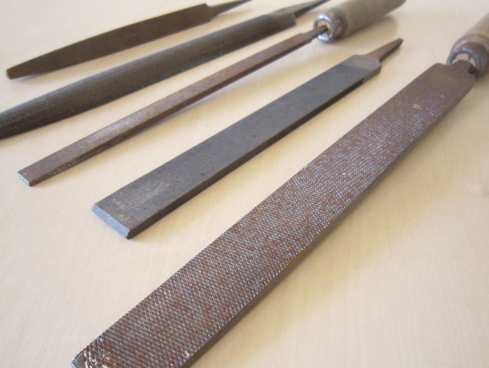 5 LIMES EN ACIER, TIERS-POINT, &frac12; RONDE, PLATES, BATARDE Bricolage