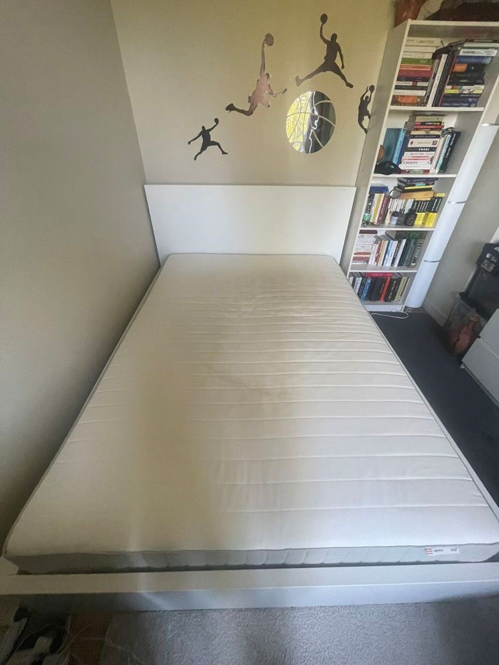 Ensemble lit IKEA MALM 140x200 cm avec matelas HAFSLO ? Tr&eacute;s Meubles