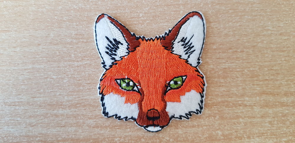 ecusson brod&eacute; t&ecirc;te de renard 5x6 cm thermocollant Décoration