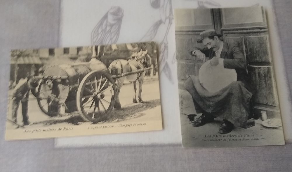 Anciennes cartes postale les p'tits m&eacute;tiers de Paris 